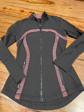 lululemon athletica Black Jacket with Pink Accent
